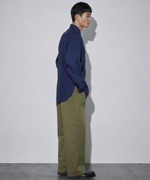 Firsthand（ファーストハンド）の「Firsthand/ファーストハンド ミリタリーシャツ / レギュラーカラーシャツ（シャツ/ブラウス・メンズ・ネイビー/ブラック・L/M）」の4枚目の写真