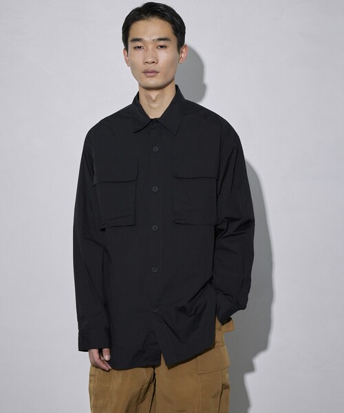 Firsthand（ファーストハンド）の「Firsthand/ファーストハンド ミリタリーシャツ / レギュラーカラーシャツ（シャツ/ブラウス・メンズ・ネイビー/ブラック・L/M）」の8枚目の写真