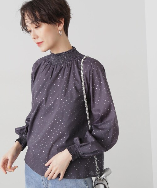 N.（N. Natural Beauty Basic）（エヌエヌナチュラルビューティーベーシック）の「◆箔ドットシャーリングブラウス（シャツ/ブラウス・レディース・ブラック系その他/ホワイト系その他・MEDIUM）」の17枚目の写真