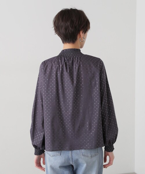 N.（N. Natural Beauty Basic）（エヌエヌナチュラルビューティーベーシック）の「◆箔ドットシャーリングブラウス（シャツ/ブラウス・レディース・ブラック系その他/ホワイト系その他・MEDIUM）」の20枚目の写真