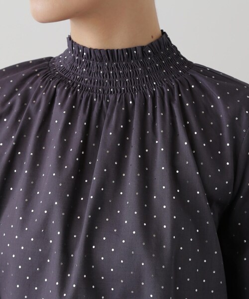 N.（N. Natural Beauty Basic）（エヌエヌナチュラルビューティーベーシック）の「◆箔ドットシャーリングブラウス（シャツ/ブラウス・レディース・ブラック系その他/ホワイト系その他・MEDIUM）」の21枚目の写真