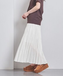 UNITED ARROWS | ランダムプリーツ マキシスカート WHITE(スカート)