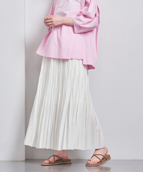 UNITED ARROWS（ユナイテッドアローズ）の「ランダムプリーツ マキシスカート WHITE（スカート・レディース・ホワイト・36/38）」の21枚目の写真