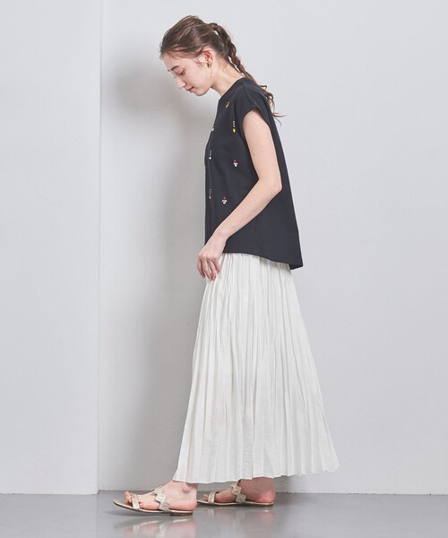 UNITED ARROWS（ユナイテッドアローズ）の「ランダムプリーツ マキシスカート WHITE（スカート・レディース・ホワイト・36/38）」の15枚目の写真