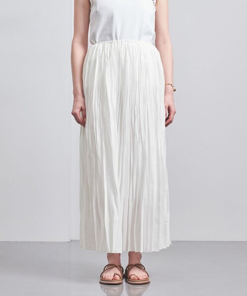UNITED ARROWS（ユナイテッドアローズ）の「ランダムプリーツ マキシスカート WHITE（スカート・レディース・ホワイト・36/38）」の16枚目の写真