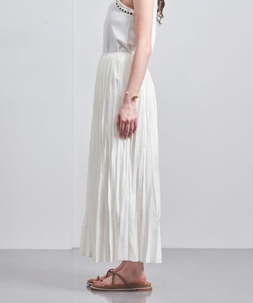 UNITED ARROWS（ユナイテッドアローズ）の「ランダムプリーツ マキシスカート WHITE（スカート・レディース・ホワイト・36/38）」の17枚目の写真
