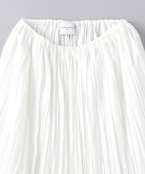UNITED ARROWS ランダムプリーツマキシスカート38 ホワイト UNITED ARROWS LTD. OUTLET｜ランダムプリーツ マキシスカート