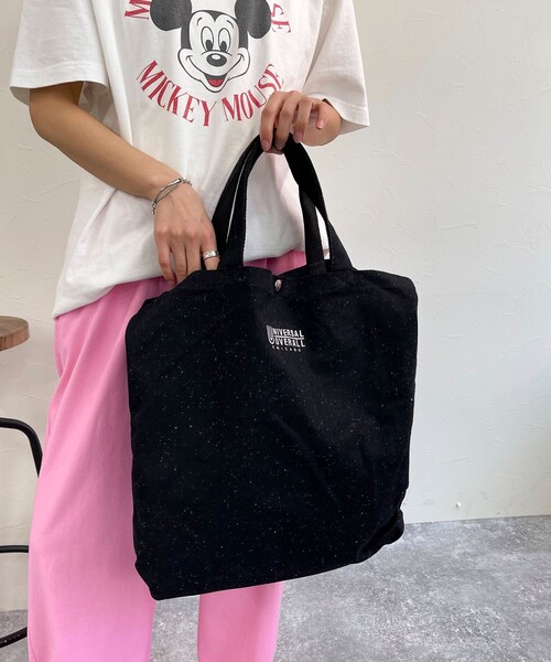 UNIVERSAL OVERALL（ユニバーサルオーバーオール）の「【UNIVERSAL OVERALL/ユニバーサルオーバーオール】NEP 2WAY TOTE SHOULDER（ショルダーバッグ・レディース・オフホワイト/ブラック・FREE）」の9枚目の写真