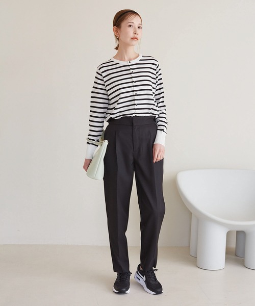 ROPE' PICNIC（ロペピクニック）の「クルーネックニットカーディガン/UVカット・吸水速乾・マシンウォッシャブル（カーディガン/ボレロ・レディース・ベージュ/オフホワイト/レッド/ブラック/ホワイト系その他5・40/38）」の15枚目の写真