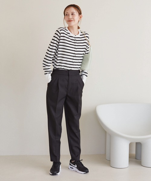 ROPE' PICNIC（ロペピクニック）の「クルーネックニットカーディガン/UVカット・吸水速乾・マシンウォッシャブル（カーディガン/ボレロ・レディース・ベージュ/オフホワイト/レッド/ブラック/ホワイト系その他5・40/38）」の16枚目の写真