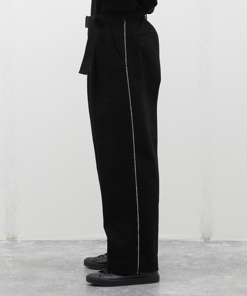 EDIFICE（エディフィス）の「【TATAMASS / タタマス】SELVAGE DENIM BELT PANTS（デニムパンツ・メンズ・ブラック/ホワイト・LARGE/MEDIUM）」の16枚目の写真