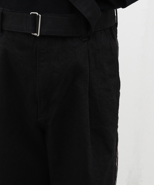 EDIFICE（エディフィス）の「【TATAMASS / タタマス】SELVAGE DENIM BELT PANTS（デニムパンツ・メンズ・ブラック/ホワイト・LARGE/MEDIUM）」の12枚目の写真