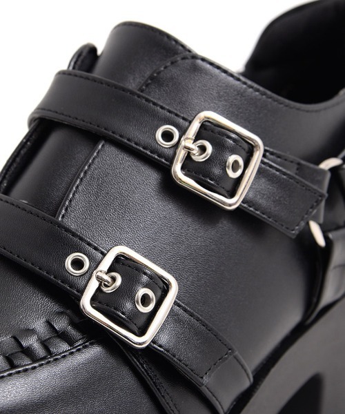 靴 Rare LOVEHUNTER BELT STUDS BOOTS Rare LOVEHUNTER BELT STUDS BOOTS