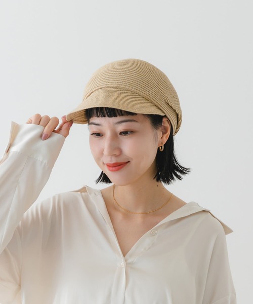 RODE SKO(ロデスコ)の「洗えるたためるキャスケット(キャスケット・レディース・ナチュラル/ベージュ/ブラック・ONE)」の3枚目の写真