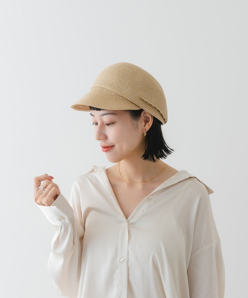 RODE SKO(ロデスコ)の「洗えるたためるキャスケット(キャスケット・レディース・ナチュラル/ベージュ/ブラック・ONE)」の5枚目の写真