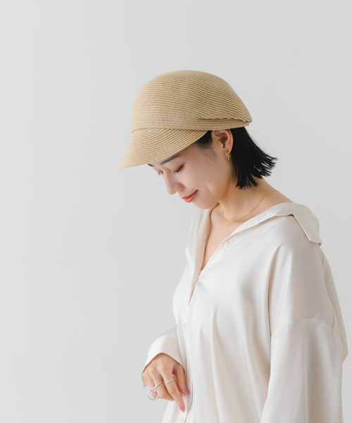 RODE SKO(ロデスコ)の「洗えるたためるキャスケット(キャスケット・レディース・ナチュラル/ベージュ/ブラック・ONE)」の6枚目の写真