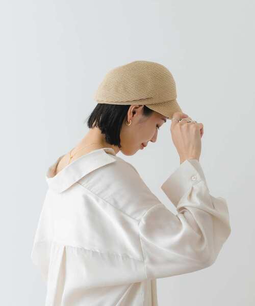 RODE SKO(ロデスコ)の「洗えるたためるキャスケット(キャスケット・レディース・ナチュラル/ベージュ/ブラック・ONE)」の9枚目の写真