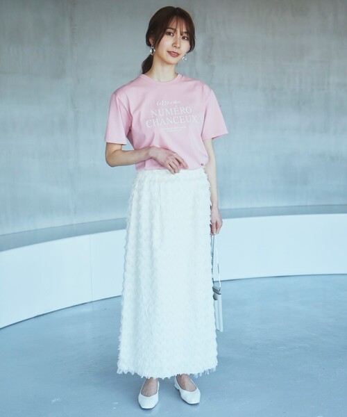 THE SHOP TK （ザ ショップ ティーケー ）の「◆フリンジフレアスカート（スカート・レディース・ブラック/アイボリー・13/12）」の21枚目の写真