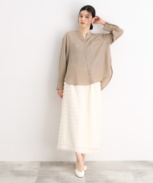 THE SHOP TK （ザ ショップ ティーケー ）の「◆フリンジフレアスカート（スカート・レディース・ブラック/アイボリー・13/12）」の22枚目の写真