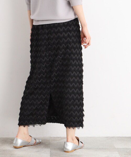 THE SHOP TK （ザ ショップ ティーケー ）の「◆フリンジフレアスカート（スカート・レディース・ブラック/アイボリー・13/12）」の10枚目の写真