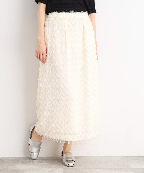 THE SHOP TK （ザ ショップ ティーケー ）の「◆フリンジフレアスカート（スカート・レディース・ブラック/アイボリー・13/12）」の13枚目の写真