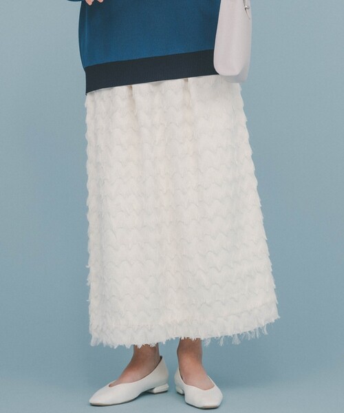 THE SHOP TK （ザ ショップ ティーケー ）の「◆フリンジフレアスカート（スカート・レディース・ブラック/アイボリー・13/12）」の18枚目の写真