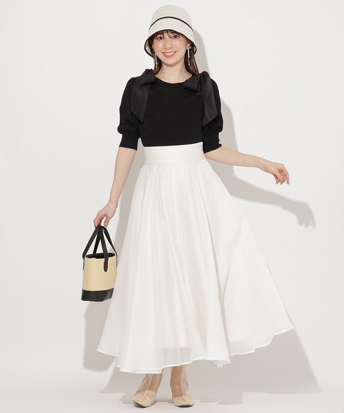 セール 40%OFF】肩リボンビスチェ風ラメプルオーバー(506015717