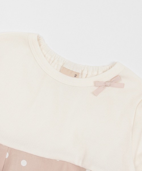 petit main（プティマイン）の「【リンク】ペプラムカットチュニック(キッズ)（チュニック・キッズ・ライトピンク/ライトベージュ/チャコール・80ｃｍ/90cm/100cm/110cm/120cm/130cm）」の10枚目の写真