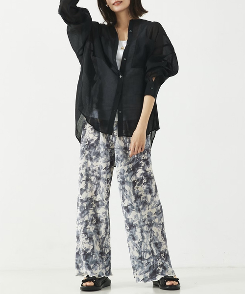 abahouse mavie(アバハウスマヴィ)の「【ロングセラー】クリスタルプリーツイージーパンツ(その他パンツ・レディース・ブラック/グレー/アイボリー/セージグリーン/ブラック系その他/ドット/ホワイト系その他/ブラック系その他2・フリー)」の21枚目の写真