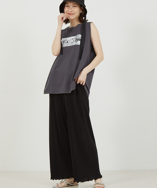 abahouse mavie(アバハウスマヴィ)の「【ロングセラー】クリスタルプリーツイージーパンツ(その他パンツ・レディース・ブラック/グレー/アイボリー/セージグリーン/ブラック系その他/ドット/ホワイト系その他/ブラック系その他2・フリー)」の14枚目の写真