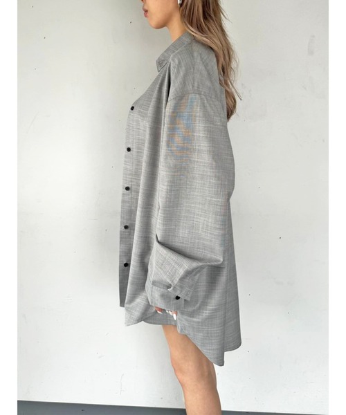 EGOIST（エゴイスト）の「リネンライクシャツセットアップ（セットアップ・レディース・ベージュ/ピンク/グレー・FREE）」の6枚目の写真