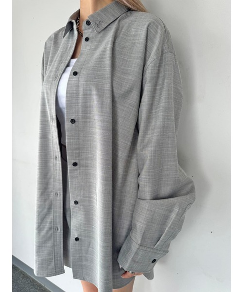 EGOIST（エゴイスト）の「リネンライクシャツセットアップ（セットアップ・レディース・ベージュ/ピンク/グレー・FREE）」の8枚目の写真