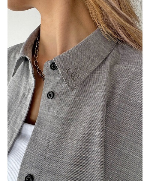 EGOIST（エゴイスト）の「リネンライクシャツセットアップ（セットアップ・レディース・ベージュ/ピンク/グレー・FREE）」の9枚目の写真