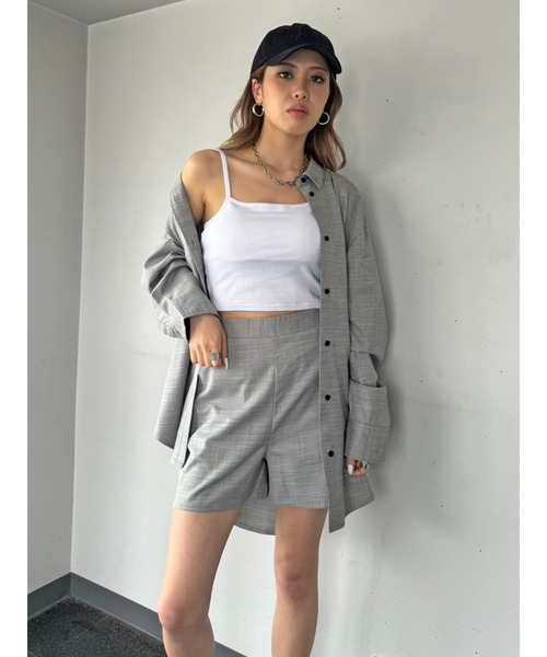 EGOIST（エゴイスト）の「リネンライクシャツセットアップ（セットアップ・レディース・ベージュ/ピンク/グレー・FREE）」の20枚目の写真