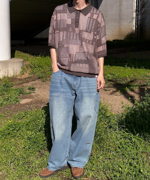 Perushu(ペルーシュ)の「7ポケットデザインワイドデニム(デニムパンツ・メンズ・ブラック/オフホワイト/ライトインディゴブルー/ブラック系・SMALL/MEDIUM/LARGE)」の18枚目の写真