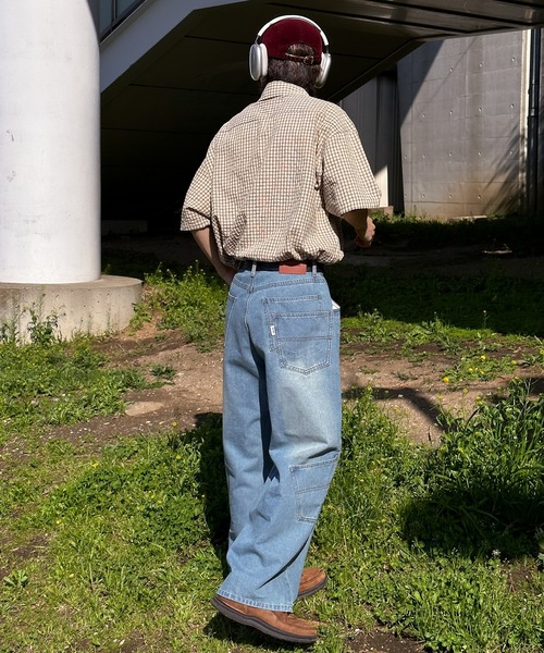 Perushu(ペルーシュ)の「7ポケットデザインワイドデニム(デニムパンツ・メンズ・ブラック/オフホワイト/ライトインディゴブルー/ブラック系・SMALL/MEDIUM/LARGE)」の16枚目の写真