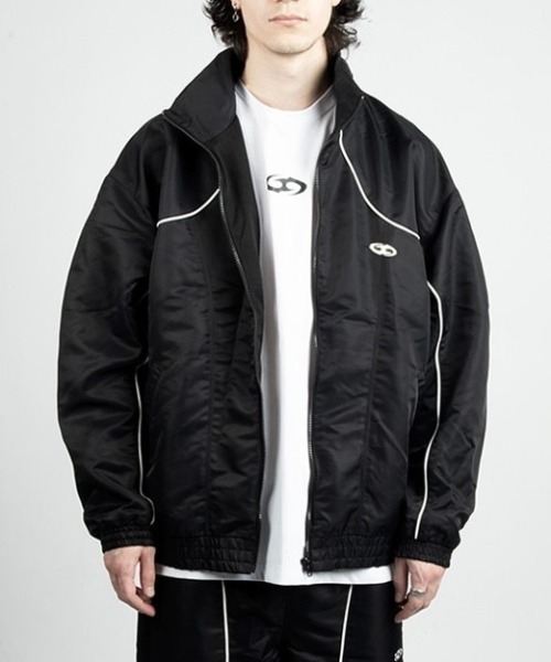 Gotter Gallery(ゴッターギャラリー)の「【Gotter Gallery】LOGO LINE SHELL NYLON JACKET(ブルゾン・メンズ・グレー/ブラック・L)」の2枚目の写真