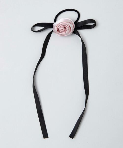 WEGO（ウィゴー）の「WEGO/ローズリボンゴム（ヘアゴム・レディース・ブラック/オフホワイト・FREE）」の7枚目の写真