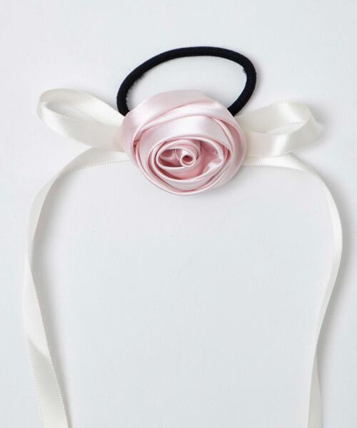 WEGO（ウィゴー）の「WEGO/ローズリボンゴム（ヘアゴム・レディース・ブラック/オフホワイト・FREE）」の6枚目の写真