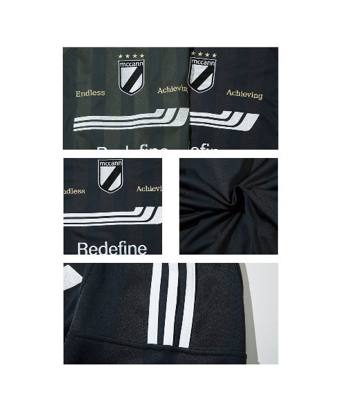 mushwear（マッシュウェア）の「Three-bar Striped Sports Style T-shirt（Tシャツ/カットソー・メンズ・ブラック/グレー・MEDIUM/X-LARGE）」の3枚目の写真