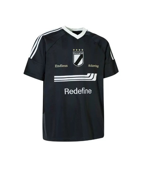 mushwear（マッシュウェア）の「Three-bar Striped Sports Style T-shirt（Tシャツ/カットソー・メンズ・ブラック/グレー・MEDIUM/X-LARGE）」の9枚目の写真