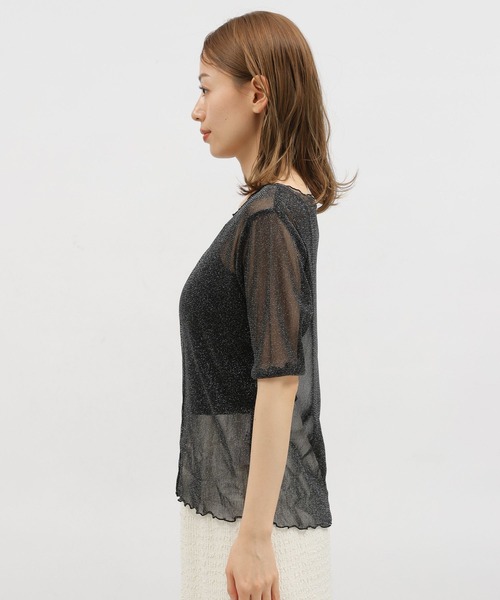 LAKOLE（ラコレ）の「ラメシアーメロー半袖 / 119363（Tシャツ/カットソー・レディース・ブラック/ブルー/グレー/アイボリー・MEDIUM/SMALL）」の17枚目の写真