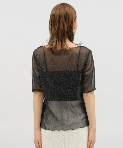 LAKOLE（ラコレ）の「ラメシアーメロー半袖 / 119363（Tシャツ/カットソー・レディース・ブラック/ブルー/グレー/アイボリー・MEDIUM/SMALL）」の18枚目の写真