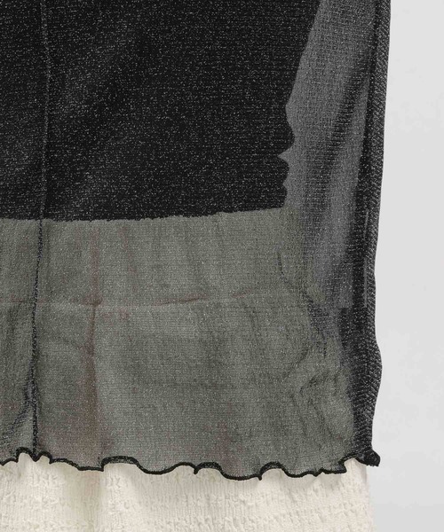 LAKOLE（ラコレ）の「ラメシアーメロー半袖 / 119363（Tシャツ/カットソー・レディース・ブラック/ブルー/グレー/アイボリー・MEDIUM/SMALL）」の21枚目の写真