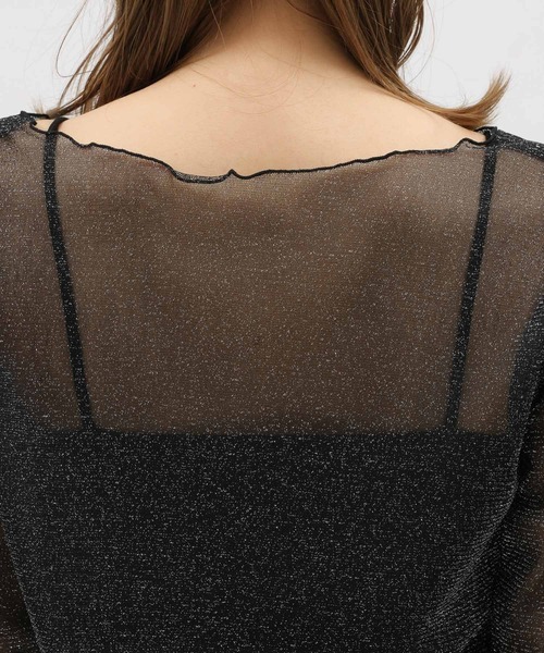 LAKOLE（ラコレ）の「ラメシアーメロー半袖 / 119363（Tシャツ/カットソー・レディース・ブラック/ブルー/グレー/アイボリー・MEDIUM/SMALL）」の22枚目の写真