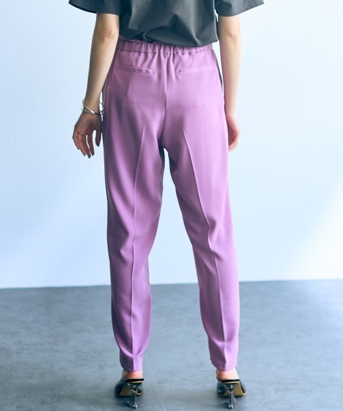 slattgir(スラットジール)の「高身長 センタープレステーパードパンツ 丈長め・トールサイズ Essenave(その他パンツ・レディース・パープル/チャコール・M/L/LL/3L/4L/5L)」の18枚目の写真