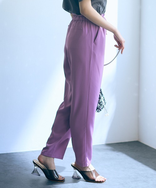 slattgir(スラットジール)の「高身長 センタープレステーパードパンツ 丈長め・トールサイズ Essenave(その他パンツ・レディース・パープル/チャコール・M/L/LL/3L/4L/5L)」の20枚目の写真