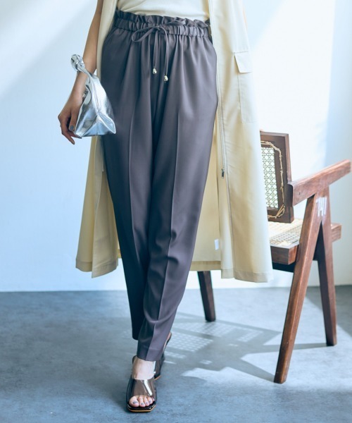 slattgir(スラットジール)の「高身長 センタープレステーパードパンツ 丈長め・トールサイズ Essenave(その他パンツ・レディース・パープル/チャコール・M/L/LL/3L/4L/5L)」の10枚目の写真