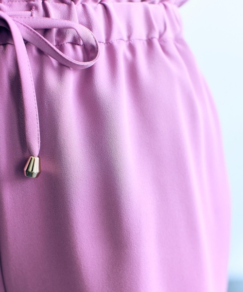 slattgir(スラットジール)の「高身長 センタープレステーパードパンツ 丈長め・トールサイズ Essenave(その他パンツ・レディース・パープル/チャコール・M/L/LL/3L/4L/5L)」の3枚目の写真