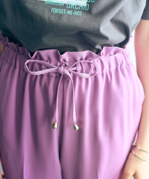 slattgir(スラットジール)の「高身長 センタープレステーパードパンツ 丈長め・トールサイズ Essenave(その他パンツ・レディース・パープル/チャコール・M/L/LL/3L/4L/5L)」の9枚目の写真